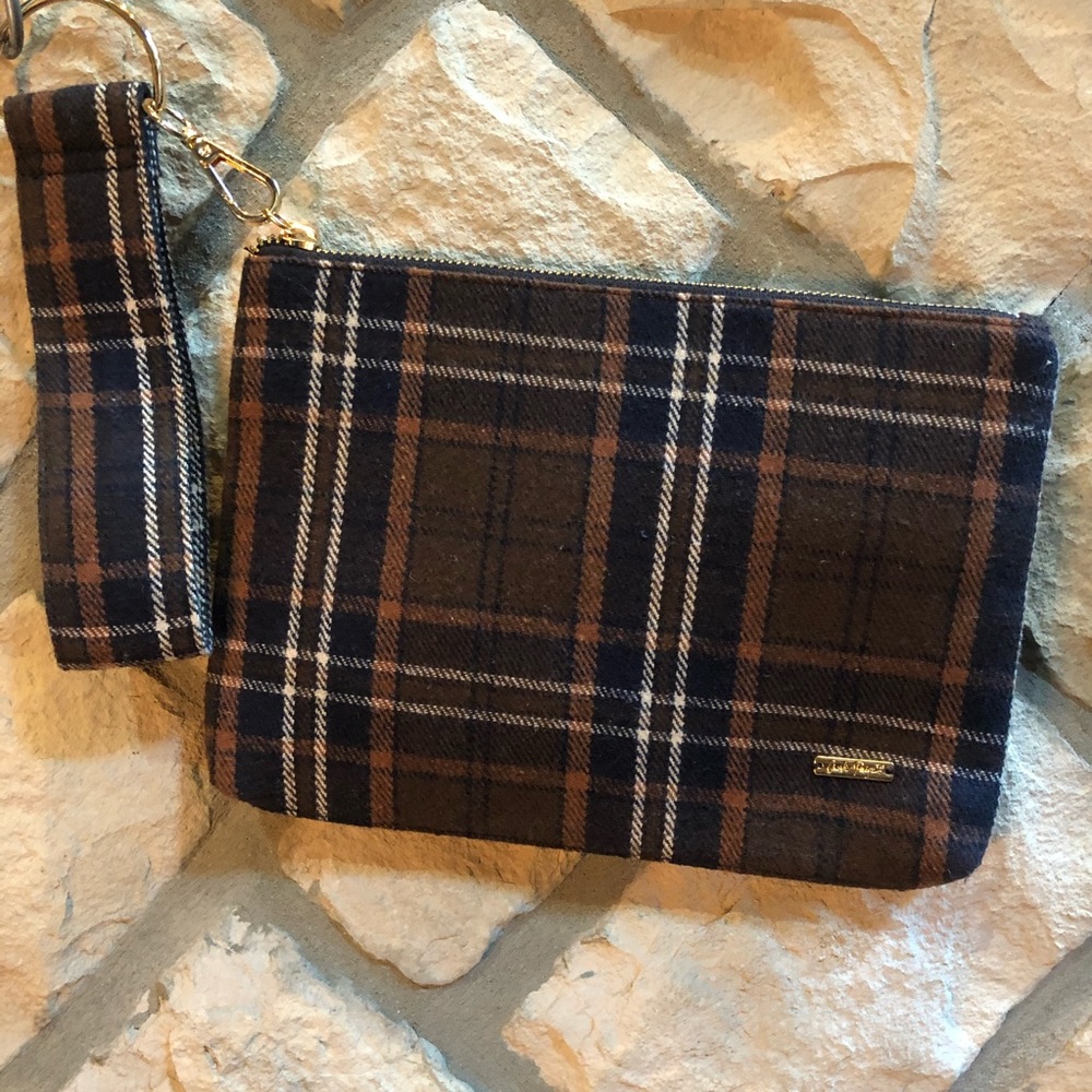 Charlie Paige Plaid Clutch/Wristlet
